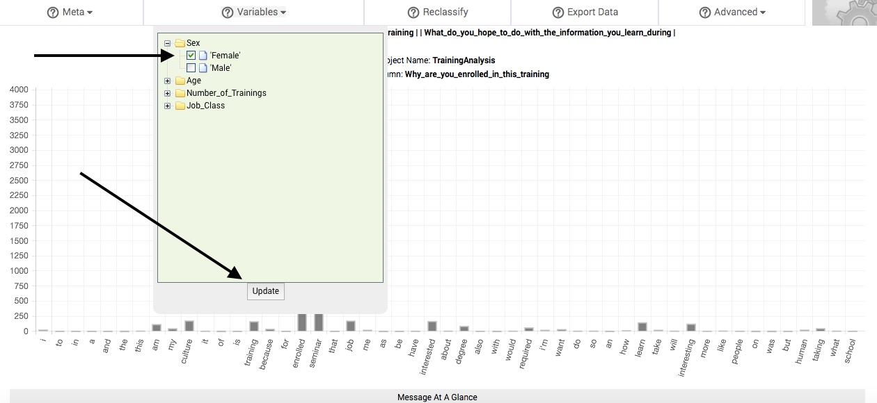 Select a few buttons to reliably compare states, classes, or categories of variables with our software